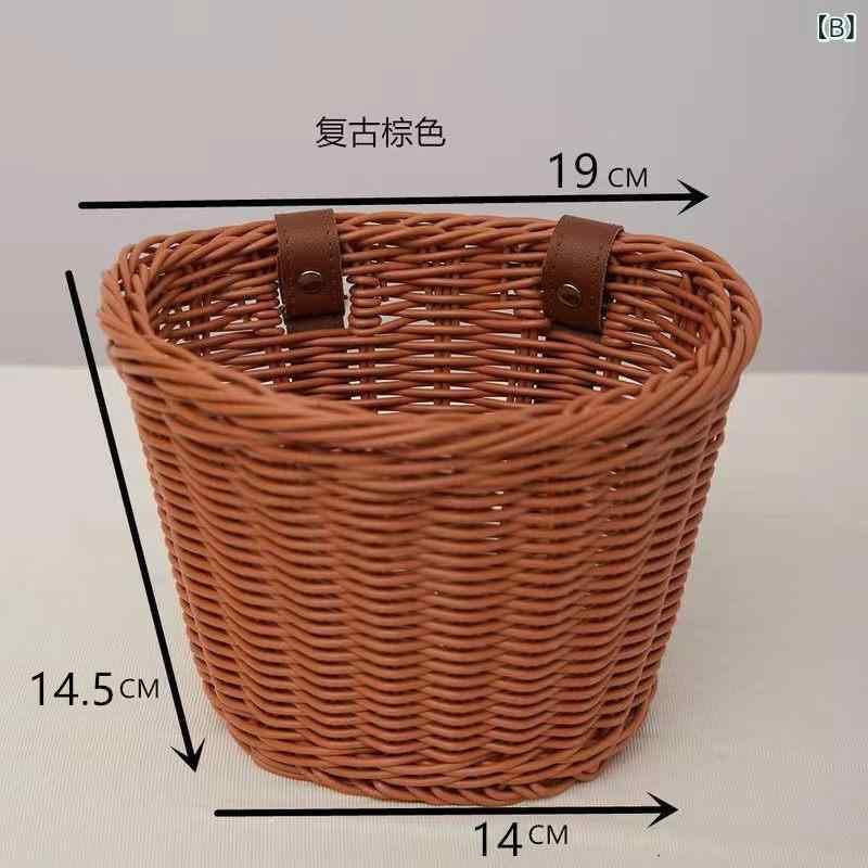 ベネフィメントショップの自転車バッグ レトロ ハングバッグ 前後汎用 マウンテンバイク 通勤用 装飾 サイクリング アクセサリー ライディング グッズ フレーム ハンドル 付き 軽量 普段使い アウトドア｜アングル2