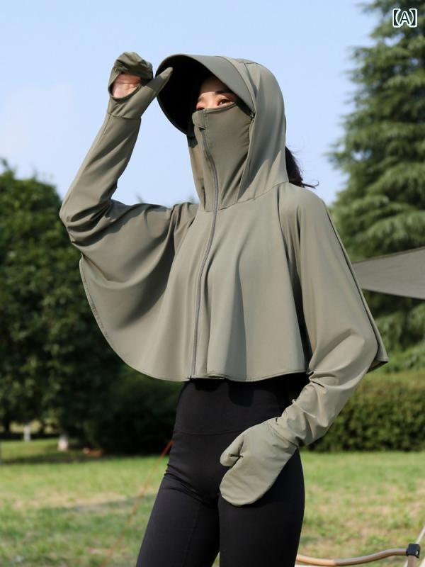 レディース 夏 UVカット 防晒服 接触冷感 薄手 ショート丈 ショール カバーシャツ 軽量 アウトドア 吸湿速乾 機能性 トップス