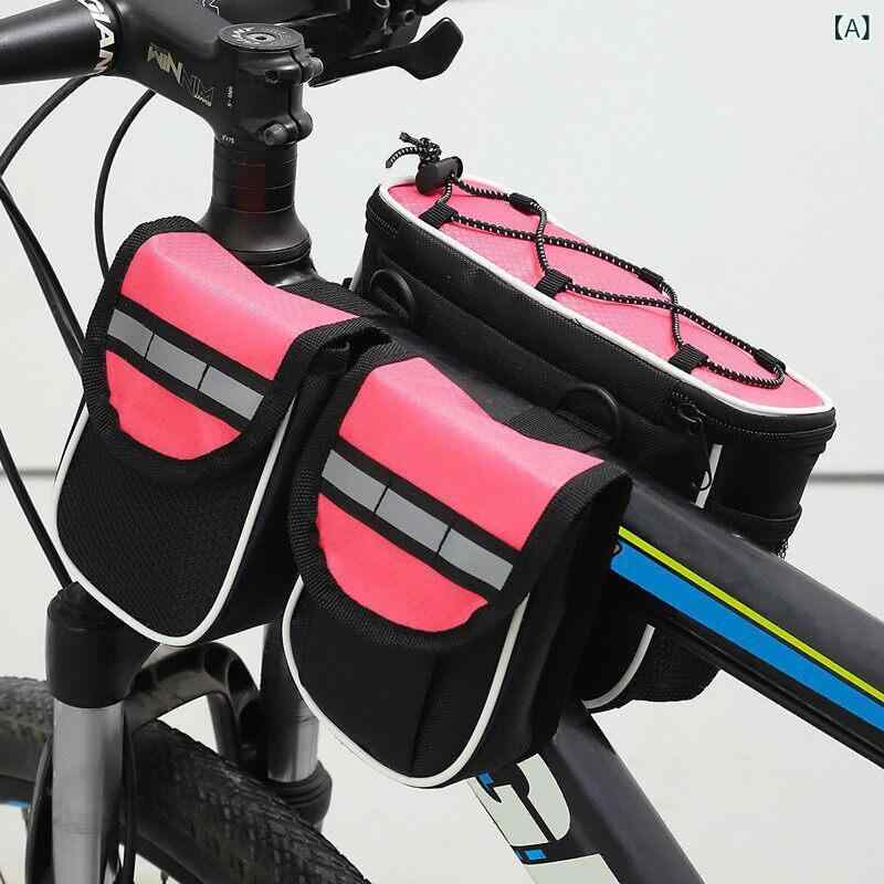 キッズ サイクルバッグ ロードバイク マウンテンバイク 前ハンドルバー 取り付け 収納ポーチ 肩掛け ハンドルポーチ ライディング用 小型バッグ サイクリング アクセサリー アウトドア 収納便利 軽量 コンパクト