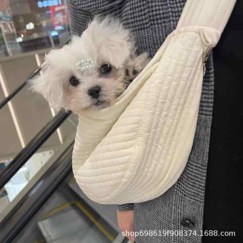 猫 犬 背負い ペット キャリーバッグ 斜め掛け 帆布 ショルダー バッグ 外出用 携...