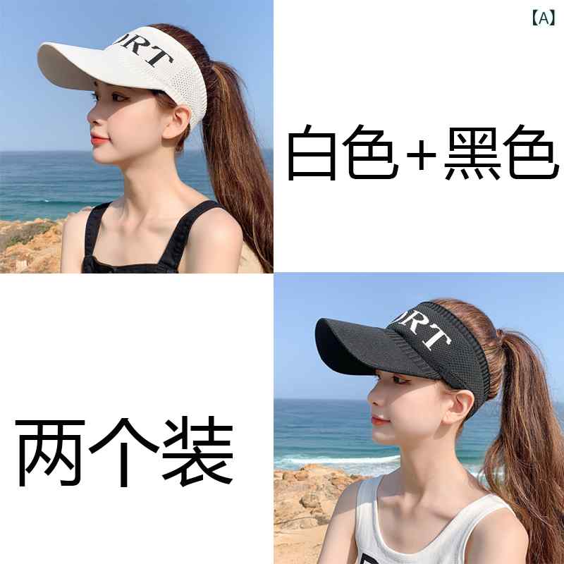 帽子 レディース 麦わら帽子 サンバイザー 日よけ帽子 紫外線対策 UVカット つば広...
