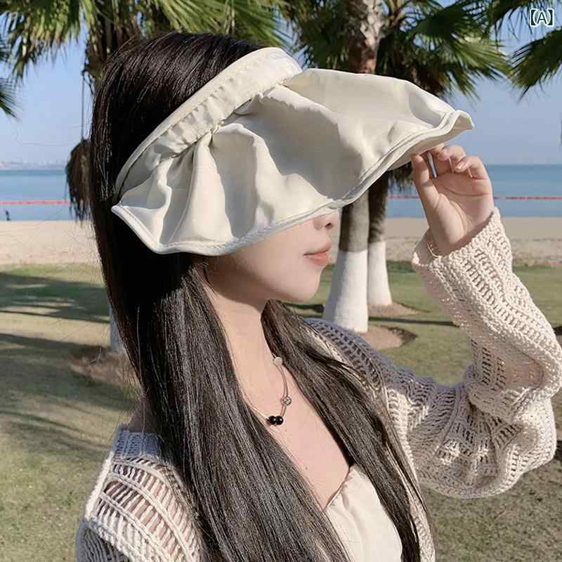 帽子 レディース 麦わら帽子 日よけ帽子 つば広 サンバイザー 紫外線対策 UVカット...