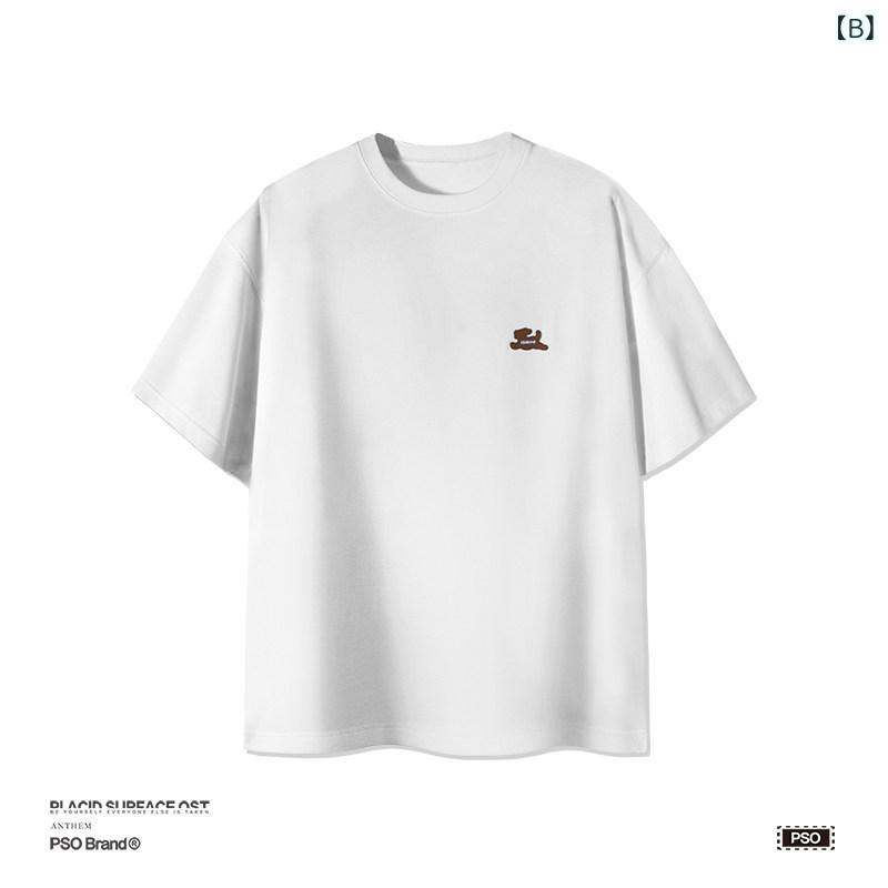 Tシャツ 男性用 メンズ 半袖 トップス カップル お揃い ペアルック かわいい 子犬 ...