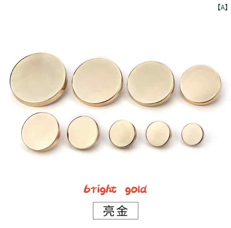 ベネフィメントショップのコート ボタン レディース 高級感 ウール風 アウター用 金具 メタルボタン 羽織り カーディガン 袖口 シャツ スーツ用 付け替え 裁縫 ハンドメイド 手芸用品 装飾用 リメイクパーツ 補修用 金属製 洋服ボタン おしゃれ シンプル デザイン ゴールド｜アングル2