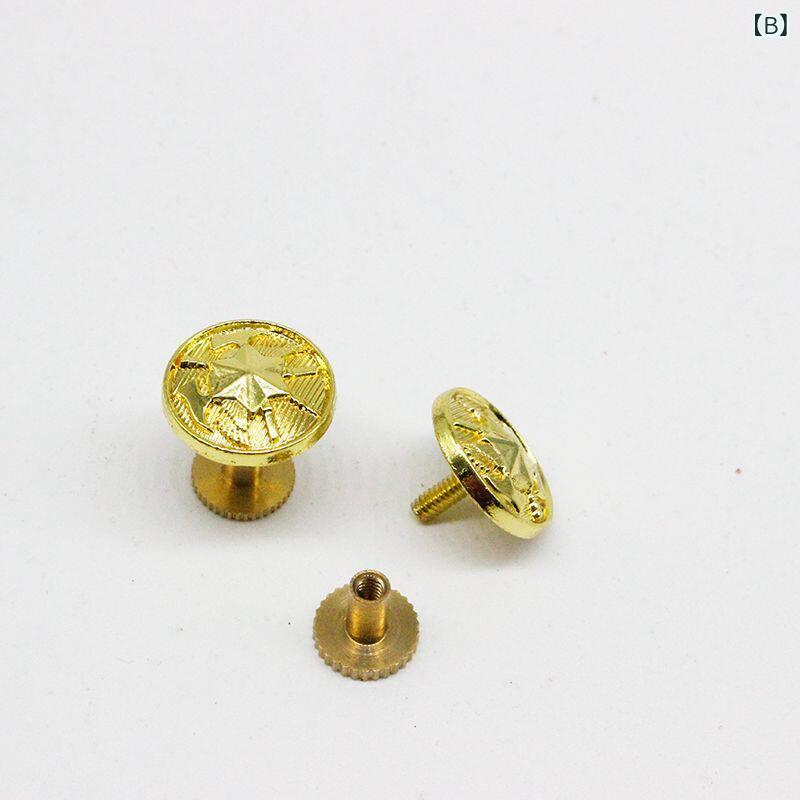 ベネフィメントショップのボタン 男性用 メンズ 付け替え用 金色 金属製 亜鉛合金製 取り外し可能 肩章 バックル 留め具 外套 襯衫 コート シャツ ジャケット用 高級感 おしゃれ 汎用 交換用 修理用 裁縫材料 手芸用品 飾りボタン スタイリッシュ シンプル 耐久｜アングル3