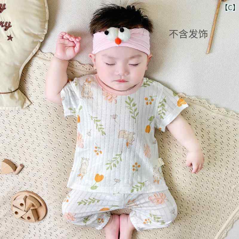 セットアップ ベビー キッズ 子供服 上下セット 半袖 長ズボン 綿 通気性 メッシュ...