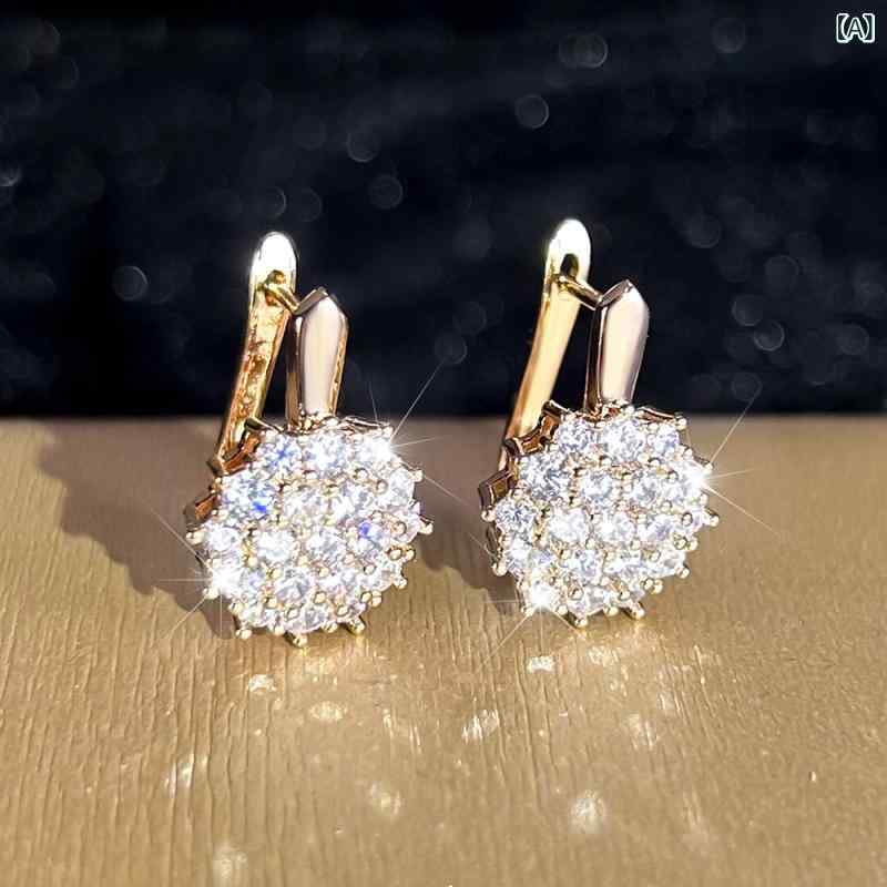 ピアス レディース 太陽花 モチーフ ジルコニア 輝き キラキラ 耳飾り アクセサリー フープピアス 小ぶり エレガント 上品 おしゃれ かわいい フェミニン 大人かわいい デイリー 通勤用 普段使い お呼ばれ カジュアル パーティー 華やか 高級感 重ねの商品画像 2