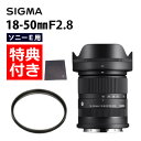 (レビューでレンズキャッププレゼント)カメララッププレゼント!【フィルターセット】シグマ SIGMA 18-50mm F2.8 DC DN(C) ソニーEマウント用 ミラーレス APS-C対応 小型 軽量 大口径 標準ズーム(.QL)