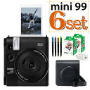 (ケース・フィルム40枚・ペン・アダプタセット)富士フイルム チェキ instax mini 99 ブラック インスタントカメラ 【レビュー特典有】 レトロ ク...