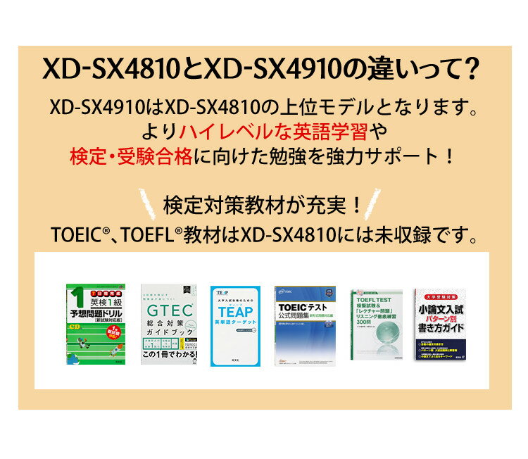 カシオ電子辞書セットケース&保護フィルム付きエクスワード高校生モデル英語・国語強化EX-wordXD-SX49102022年度モデルCASIO電子辞書高校生高校モデル高校XDSX4910英検(みつはぴ)