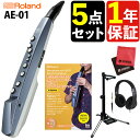 ローランド ウインドシンセサイザー エアロフォンミニ AE-01 & 専用ガイドブック & スタンド & ヘッドホン & クロス Roland(ラッピング不可)(.QL)