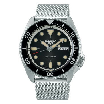 (時計ケース丸型・クロスセット)(国内正規品)(セイコー)SEIKO 腕時計 SBSA017 (5スポーツ)SEIKO 5 SPORTS メカニカル Suits 流通限定モデル(ステンレスバンド 自動巻き(手巻付) アナログ)(みつはぴ)
