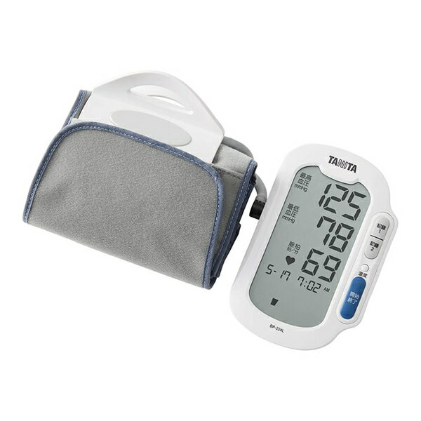 【血圧計】タニタ TANITA 上腕式血圧計 BP224L ホワイト BP224LWH スマートフォンと連携,アプリで管理できる簡単装着「クリップアームカフ」採用 BP-224 自宅 で 簡単 に 体調管理 を（みつはぴ）