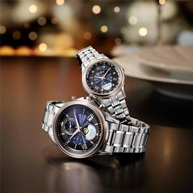 【選べる特典付！】（専用ペア箱入り）シチズン エクシード CITIZEN EXCEED 腕時計 BY1026-65F・EE1016-66F 月の道 いい夫婦の日 限定ペアモデル ソーラー電波 チタンバンド アナログ ペアウォッチ 国内正規品（.QL）