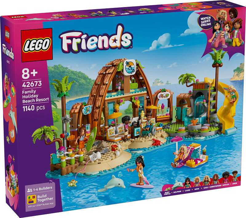 【レゴ 認定販売店】 レゴ フレンズ ビーチリゾートのファミリーバケーション 42673 LEGO れご おもちゃ 玩具 誕生日 プレゼント ブロック 女の子 男の子 子供 8歳 9歳 10歳 小学生 ごっこ遊び おままごと 母 父 インテリア オシャレ - Image 3