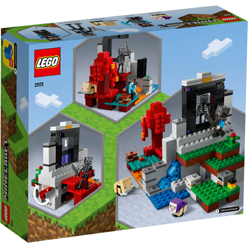 【レゴ(R)認定販売店】 レゴ マインクラフト 荒廃したポータル 21172 || LEGO おもちゃ 玩具 ブロック 男の子 女の子 ゲーム フィギュア マイクラ プレゼント ギフト 誕生日 グッズ