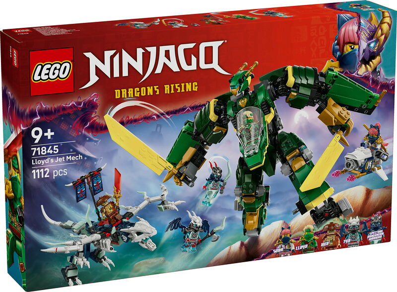 【レゴ 認定販売店】 レゴ ニンジャゴー ロイドのグリーン・ジェットメカ 71845 おもちゃ 玩具 誕生日 プレゼント ブロック LEGO 男の子 女の子 子供 9歳 10歳 11歳 小学生 乗り物 飛行機 飛行船 対戦 ロボット - Image 3