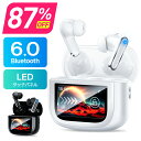 ●9/8 23:59迄クーポンで1,980円!● ワイヤレスイヤホン 業界初Bluetooth6.0 大画面操作 ANC対応 ENC通話 液晶付き ワイヤレス イヤホン bluetooth ブルートゥースイヤホン 残量表示 多機能 イヤホン 自動ペアリング HiFi LEDディスプレイ アイホン 対応