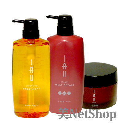 Lebel ルベル IAU イオ クレンジング フレッシュメント シャンプー 600ml&イオ クリーム メルトリペア トリートメント600ml&イオマスク17...
