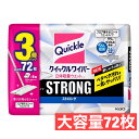 花王 クイックルワイパー ウェットシート ストロング 立体吸着 袋 ◇99%除菌・ウイルス除去・消臭◇ 大容量! フロア用 そうじシート ウエットタイプ 12枚...