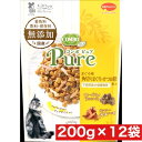 日本ペットフード コンボ ピュア キャット まぐろ味・角切りまぐろ・かつお節添え 200g ×12袋セット まとめ買い 国産 猫 ネコ ごはん 小分け 小分けパ...