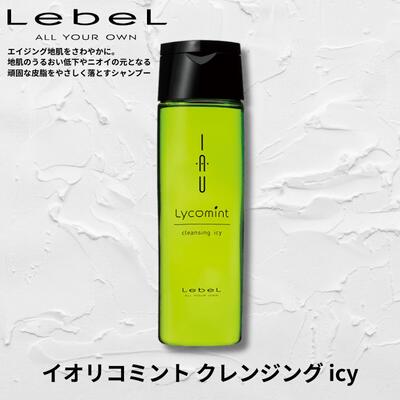 Lebel ルベル IAU イオ リコミント クレンジング icy 200ml Lebel IAU Lycomint シャンプー アイシー 「 シャンプー 」 サロン専売品 美容室 サロンシャンプー 美容室専売 20代 30代 40代 50代 60代 女性 レディース 男性 メンズ