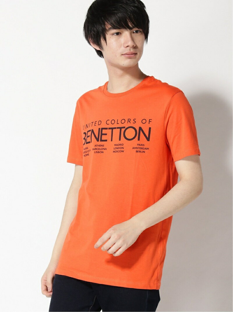 【SALE／83%OFF】(M)ロゴTシャツ・カットソー BENETTON (UNITED COLORS OF BENETTON.) ベネトン(ユナイテッド カラーズ オブ ベネトン) トップス カットソー・Tシャツ オレンジ グリーン パープル ブラック ブルー ホワイト レッド【RBA_E】[Rakuten Fashion]