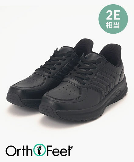 [ オーソフィート ] ナビゲート ミディアム ブラック ナチュラルレザー シューズ メンズ OF25002202 送料無料