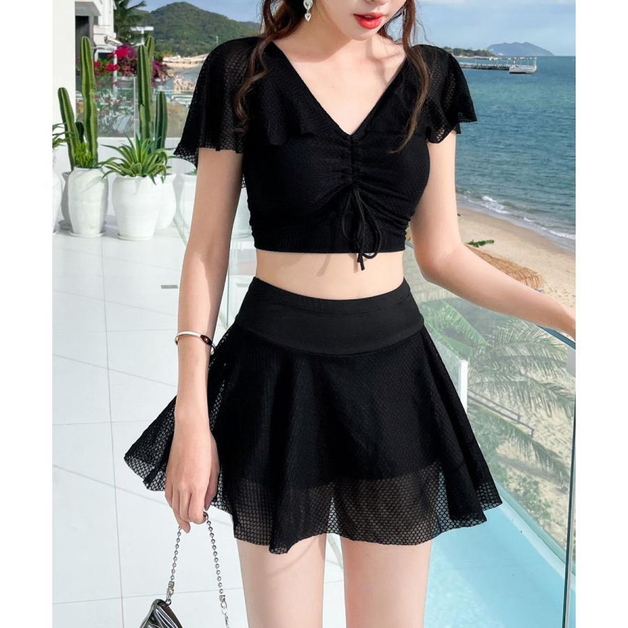 水着体型カバー レディース露出控えめ水着美脚 韓国風 夏 細見え ボトムス パンツ レディース