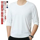 2枚セット!tシャツ メンズ 夏 接触冷感 長袖 涼しい トップス アイスシルク 長袖tシャツ Tシャツ 薄手 ストレッチ 吸水速乾 丸首 ストレッチ
