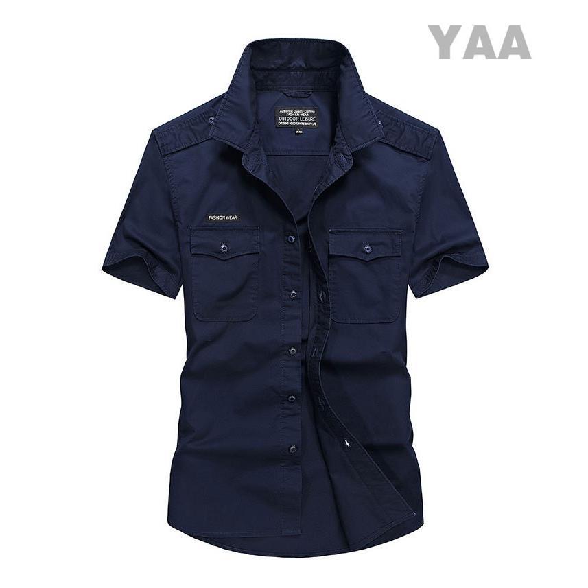 ミリタリー ワークシャツ 半袖シャツ メンズ シャツ 無地 カジュアル アウトドア 登山ウェア 夏