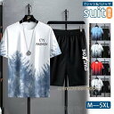 セットアップ メンズ 上下セット 2点セット ジャージ 半袖 tシャツ 夏物 ハーフパンツ 大きいサイズ 吸汗速乾 部屋着 パジャマ