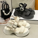 厚底サンダル 歩きやすい レディース コンフォート サンダル ビジュー サンダル ビーチサンダル おしゃれ 軽量 サンダル 痛くない ブラック 黒 サンダル