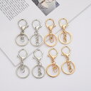 【1ケ】キーホルダーパーツ チェーン付 カニカン ハンドメイド 接続金具 アクセサリーパーツ シルバー 金具留めパーツ全長約68mm