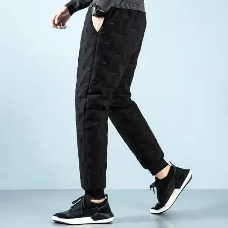 中綿入りパンツ メンズ ジョガーパンツ 保温パンツ ダウンパンツ 防寒 暖かい 防寒パンツ 撥水 秋冬 冬服 厚手 極暖 厚手 シャカシャカ ウォー