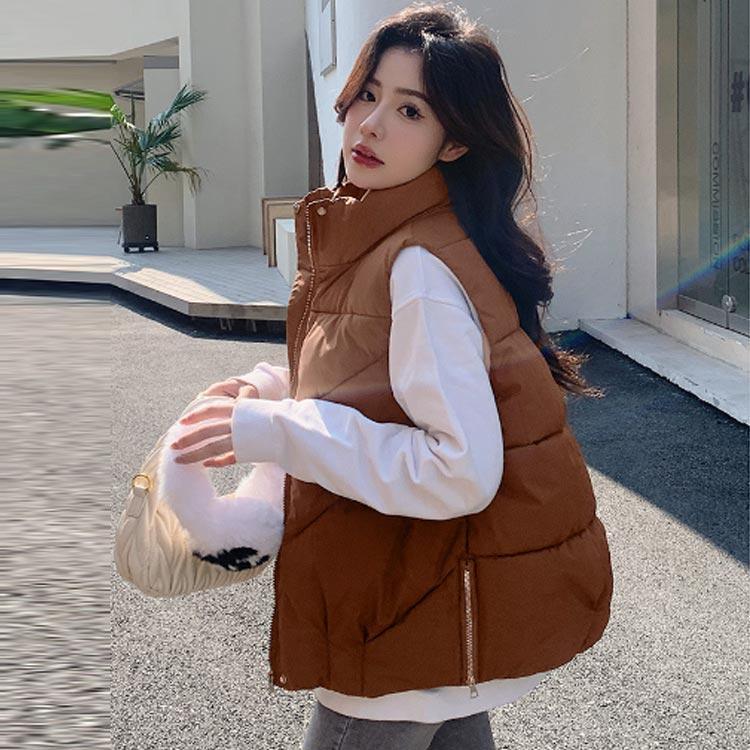 ベスト レディース 中綿ベスト 秋冬 フェイクダウン ベスト ノースリーブ アウター ジャケット 前開き ライトアウター 中綿 上着 羽織り 厚手 防