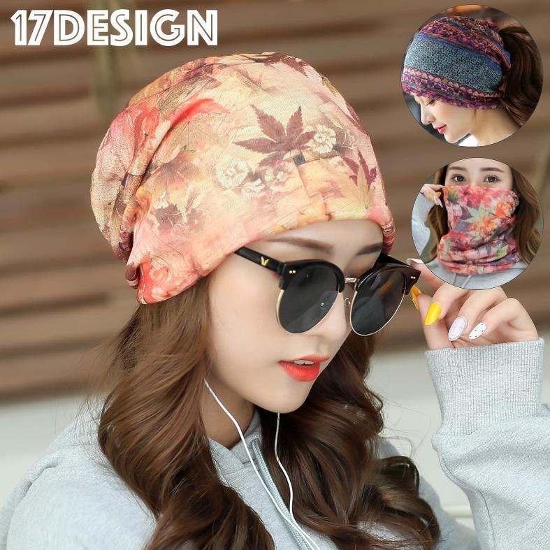 ターバンキャップ ネックウォーマー ヘアバンド 3way 帽子 ビーニー ワッチキャップ スヌード レディー..