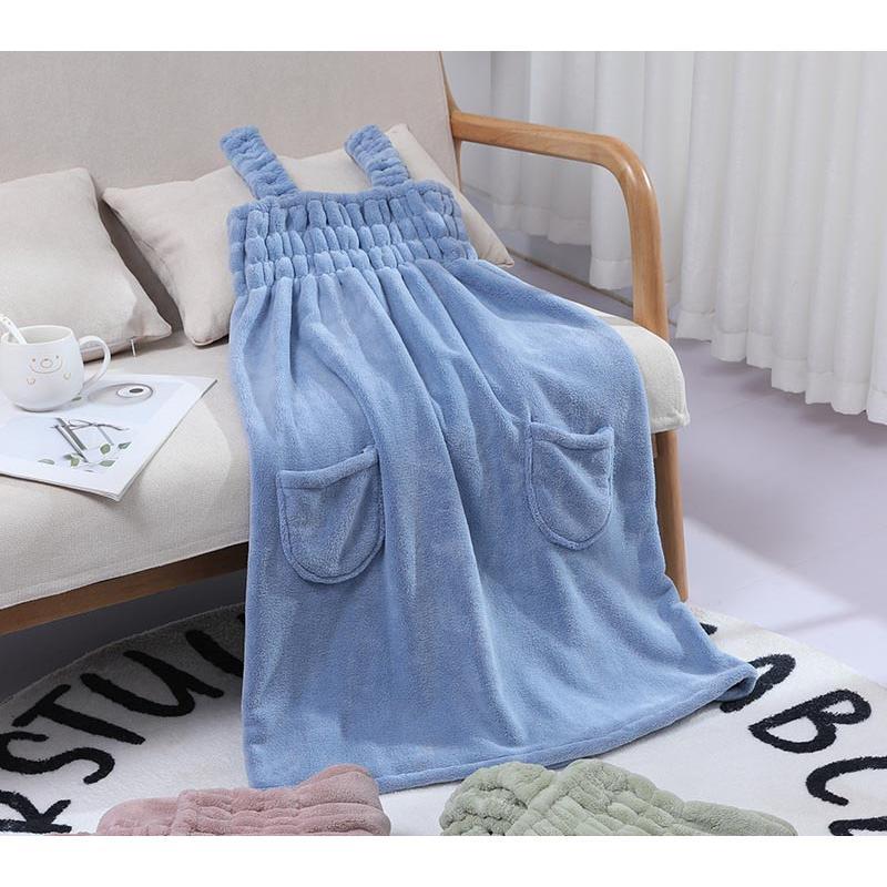 バスローブ レディース タオルワンピース 着るバスタオル マイクロファイバー お風呂上がり ルームウェ..