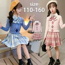 入学式 女の子 フォーマルスーツ 子供服 キッズ セットアップ 卒園 入学式 卒業式 ジュニア 女の子 小学生 セーター スカート チェック柄 七五三 子供発表...