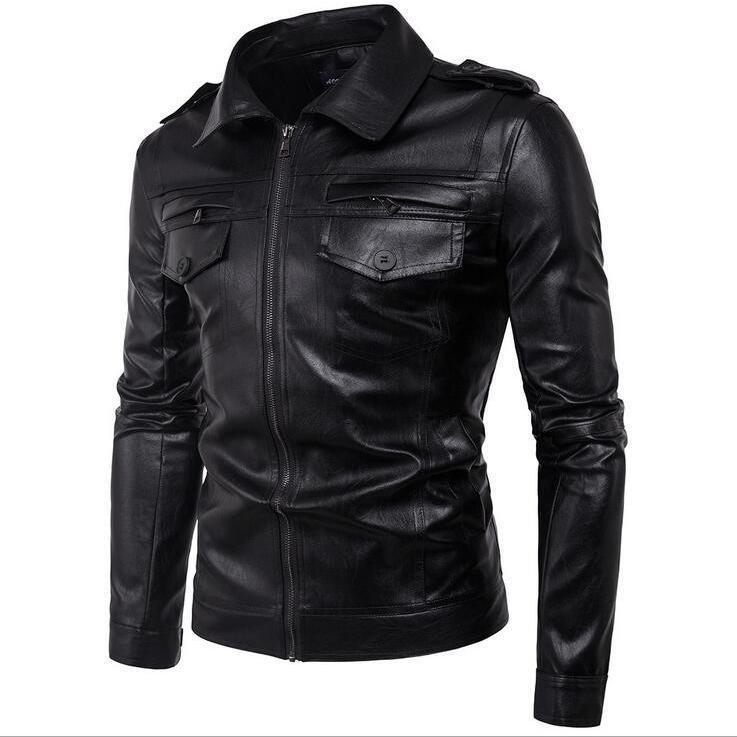 メンズレザージャケット ライダース　 ジャンパー　ブルゾン　 革ジャン 黒 大きいサイズ M L XL 2XL 3..