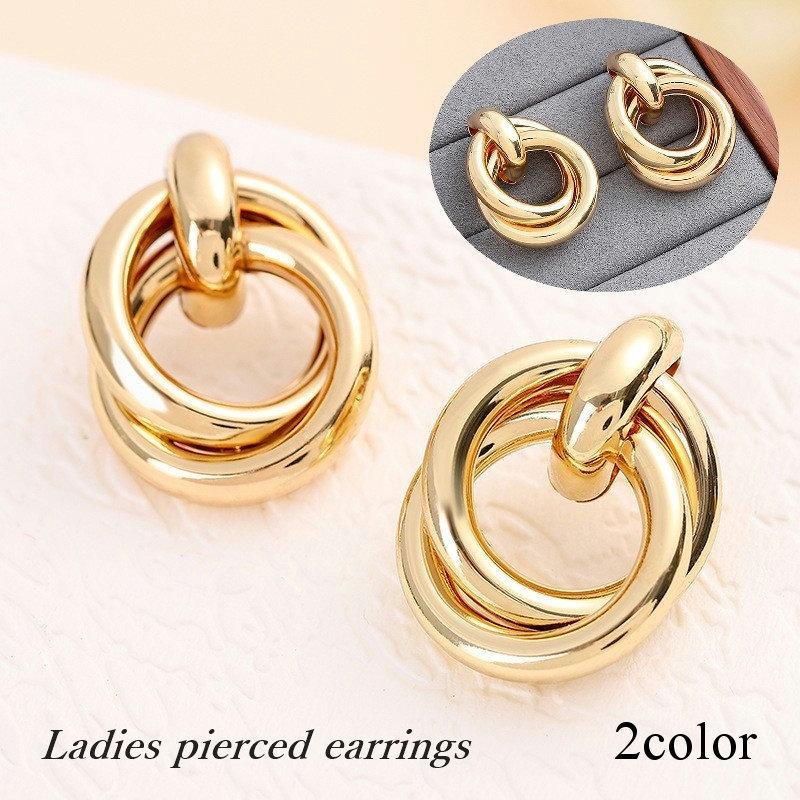 スタッドピアス 1ペア レディース 女性 婦人 アクセサリー 耳飾り かわいい おしゃれ 大人女子 ギフト プレゼント ゴールドカラー