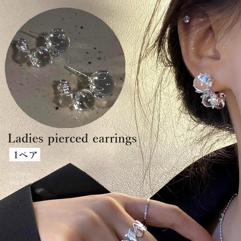スタッドピアス 1ペア レディース 女性 婦人 アクセサリー 耳飾り 大ぶり かわいい おしゃれ 大人女子 ギフト プレゼント