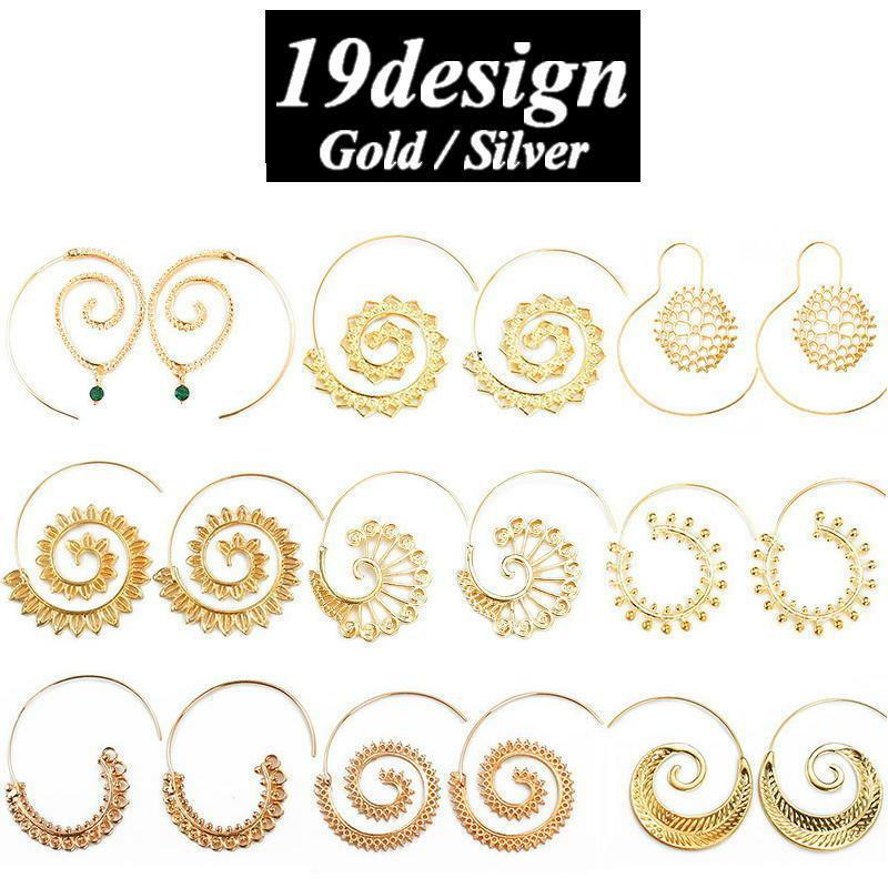 ピアス レディース アクセサリー フープピアス うずまき ラウンド スパイラル らせん 透かし かわいい おしゃれ プレゼント ギフト 女性用 シルバ