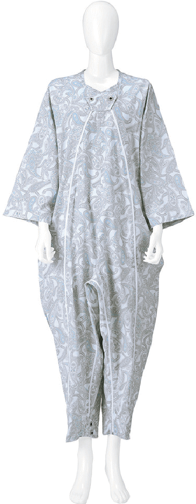 [介護つなぎ・S〜3L]フドーねまきシリーズ 2型（S〜3L）厚手(920005)・スリーシーズン(920013) 竹虎ヒューマンケア 【送料無料】 つなぎ型・介護パジャマ 介護 入院用 介護服 上下続き服 介護ねまき