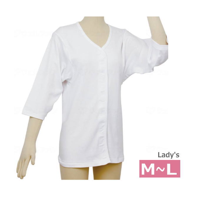 ＼クーポン配布中／婦人用 テイコブ ワンタッチ肌着 七分袖 M/Lサイズ 綿100%（幸和製作所）UN04W マジ..