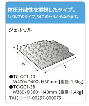 車いす用クッション ジェルセル タカノ (TC-GC1) 【送料無料】車いす用シート 介護用品 床ずれ予防 【メーカー直送】【代金引換決済不可】