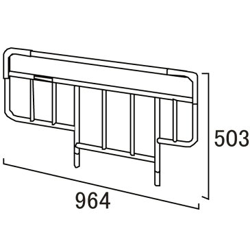 パラマウントベッド ベッドサイドレール スタンダード（2本組み・ベージュ）KS-166 【送料無料】 介護 施設 リハビリ 寝具 柵 手すり 介護用品