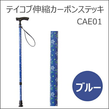 【伸縮ステッキ】テイコブ カーボンステッキ CAE01 幸和製作所 伸縮タイプ(一本杖) 歩行 杖 軽量 おしゃれ シニア 送料無料 折りたたみ不可
