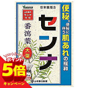 &nbsp; 特徴 ●「日本薬局方 センナ」は、便秘によく効くティーバッグタイプのセンナです。●頑固な便秘にも、効果的です。 ●生薬の便秘薬だから、穏やかな効き目です。●少々暖かいと、飲みやすくなります。 効果・効能 便秘。便秘に伴う次の症状の緩和：頭重、のぼせ、肌あれ、吹出物、食欲不振(食欲減退)、腹部膨満、腸内異常醗酵、痔。 用法・用量 大人(15歳以上)は、熱湯150mL〜200mL中に1日量1包を入れ、とろ火で15分間煮た後に分包を取り去り、なるべく就寝前に1回、煎液の1／2量〜全量を服用してください。ただし、初回は最小量を用い、便通の具合や状態を見ながら少しずつ増量又は減量してください。 11歳以上15歳未満・・・大人の2／3量7歳以上11歳未満・・・大人の1／2量3歳以上7歳未満・・・大人の1／3量 3歳未満・・・服用しないこと 注意：定められた用法及び用量を厳守してください。 剤形煎じ薬 成分・分量 本品 1日量 1包(3.0g)中日本薬局方センナ・・・3.0g (大腸のぜん動運動を高め便通をうながします。) 使用上の注意(してはいけないこと)(守らないと現在の症状が悪化したり、副作用が起こりやすくなります。)1. 本剤を服用している間は、次の医薬品を服用しないでください。他の瀉下薬(下剤)2. 授乳中の人は本剤を服用しないか、本剤を服用する場合は授乳を避けてください。3. 大量に服用しないでください。(相談すること) 1. 次の人は服用前に医師、薬剤師又は登録販売者に相談してください(1) 医師の治療を受けている人。(2) 妊婦又は妊娠していると思われる人。(3) 薬などによりアレルギー症状を起こしたことがある人。(4) 次の症状のある人。 はげしい腹痛、吐き気・嘔吐2. 服用後、次の症状があらわれた場合は副作用の可能性があるので、直ちに服用を中止し、本品の文書を持って医師、薬剤師又は登録販売者に相談してください (関係部位：症状)皮膚：発疹・発赤、かゆみ消化器：はげしい腹痛、吐き気・嘔吐3. 服用後、次の症状があらわれることがあるので、このような症状の持続又は増強が見られた場合には、服用を中止し、本品の文書を持って医師、薬剤師又は登録販売者に相談してください 下痢4. 1週間位服用しても症状がよくならない場合は服用を中止し、本品の文書を持って医師、薬剤師又は登録販売者に相談してください区分日本製・第（2）類医薬品広告文責くすりの勉強堂TEL 0248-94-8718文責：薬剤師　薄葉 俊子 ■製造元：山本漢方製薬株式会社