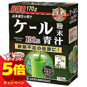 【エントリーでP5倍】山本漢方 ケール粉末100% 青汁　170g